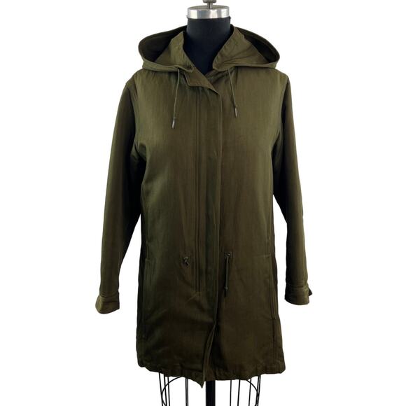 A.P.C. Paris Green Utility Jacket Hooded Long Sleeve Full Zip Size X-Small XS - Picture 1 of 10